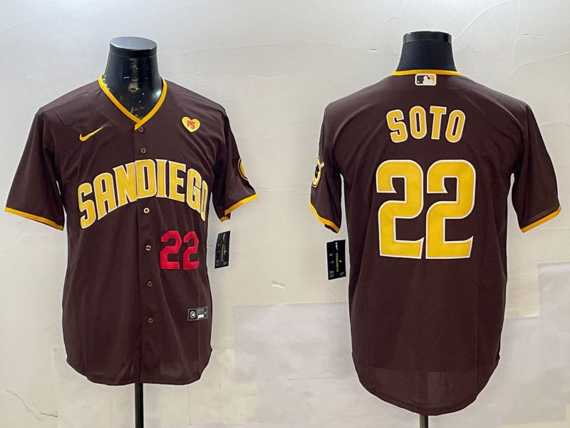 Men San Diego Padres #22 Soto Brown Game 2025 Nike MLB Jersey style 10